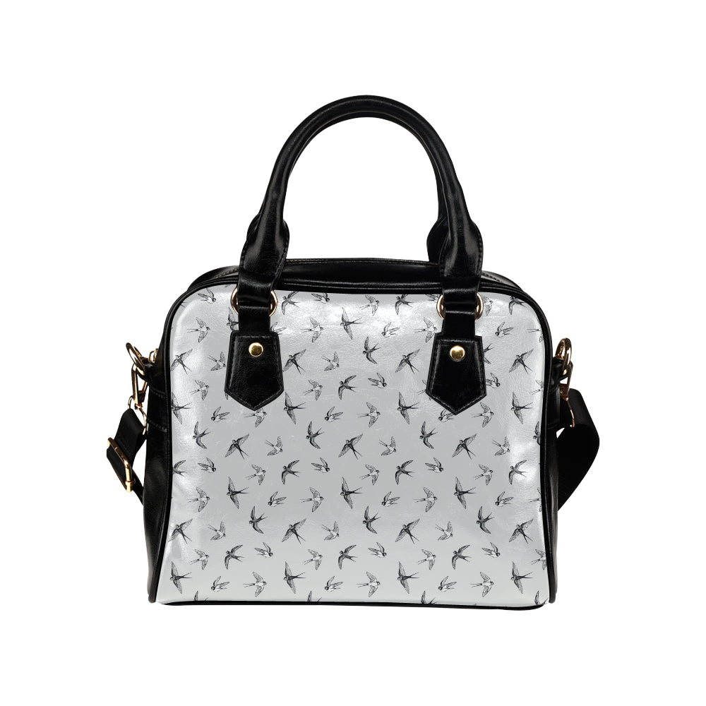 Swallow Bird Pattern Print Design 04 Shoulder Handbag