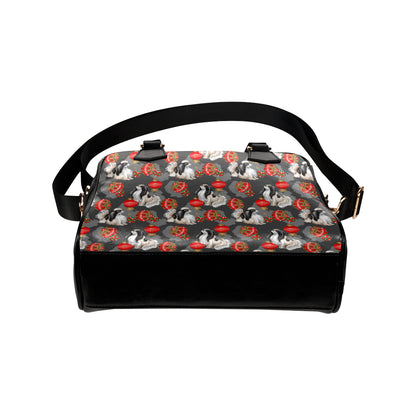 Japanese Chin Pattern Print Design 02 Shoulder Handbag