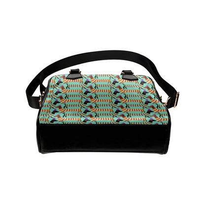 Dachshund Pattern Print Design 05 Shoulder Handbag