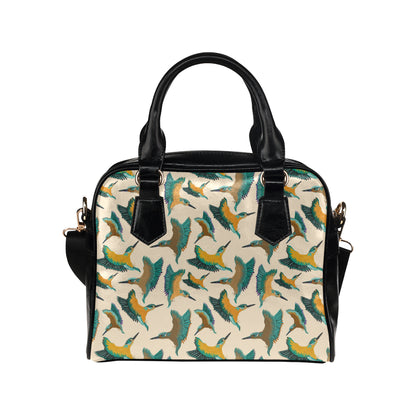 Kingfisher Pattern Print Design 02 Shoulder Handbag