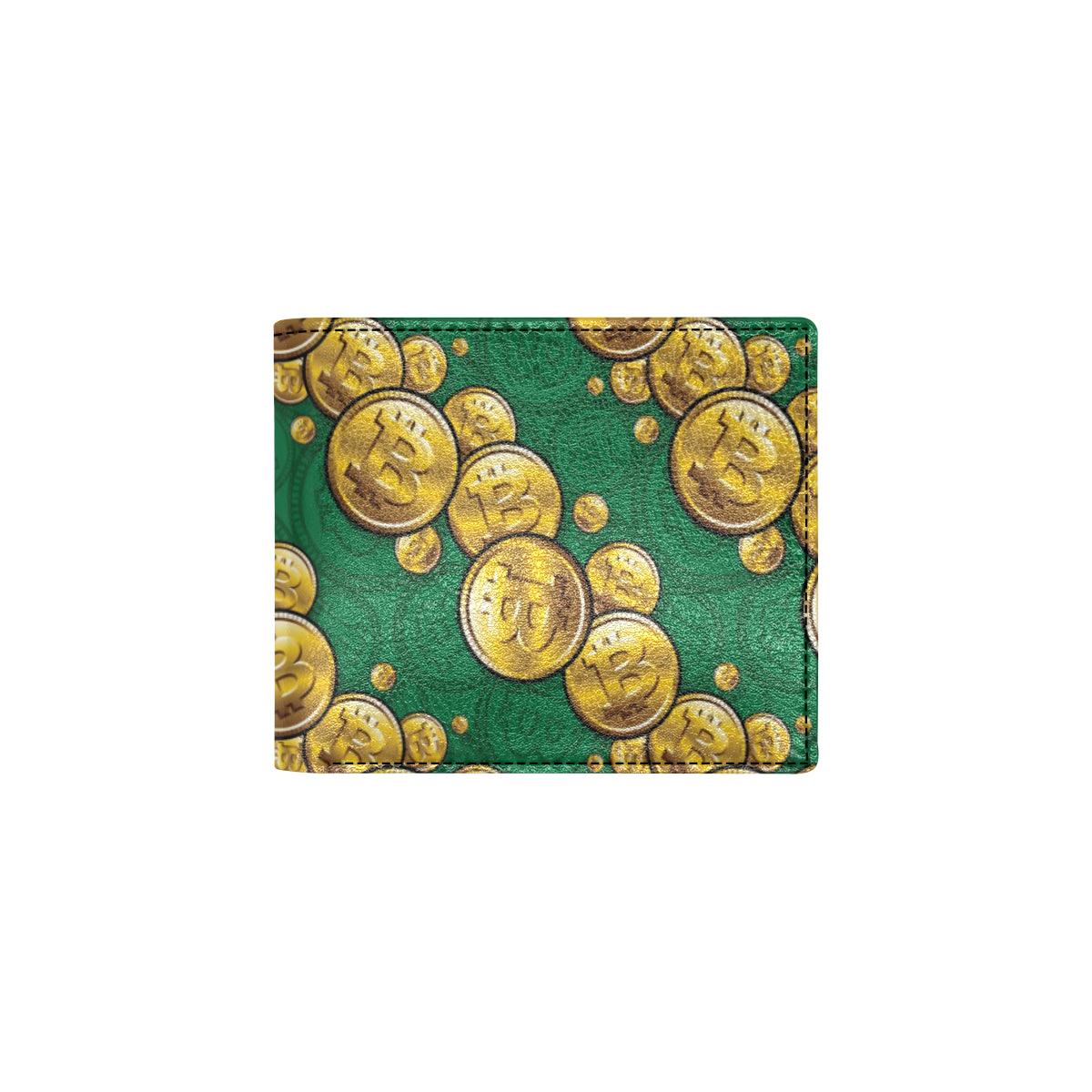 Bitcoin Pattern Print Design DO02 Men's ID Card Wallet