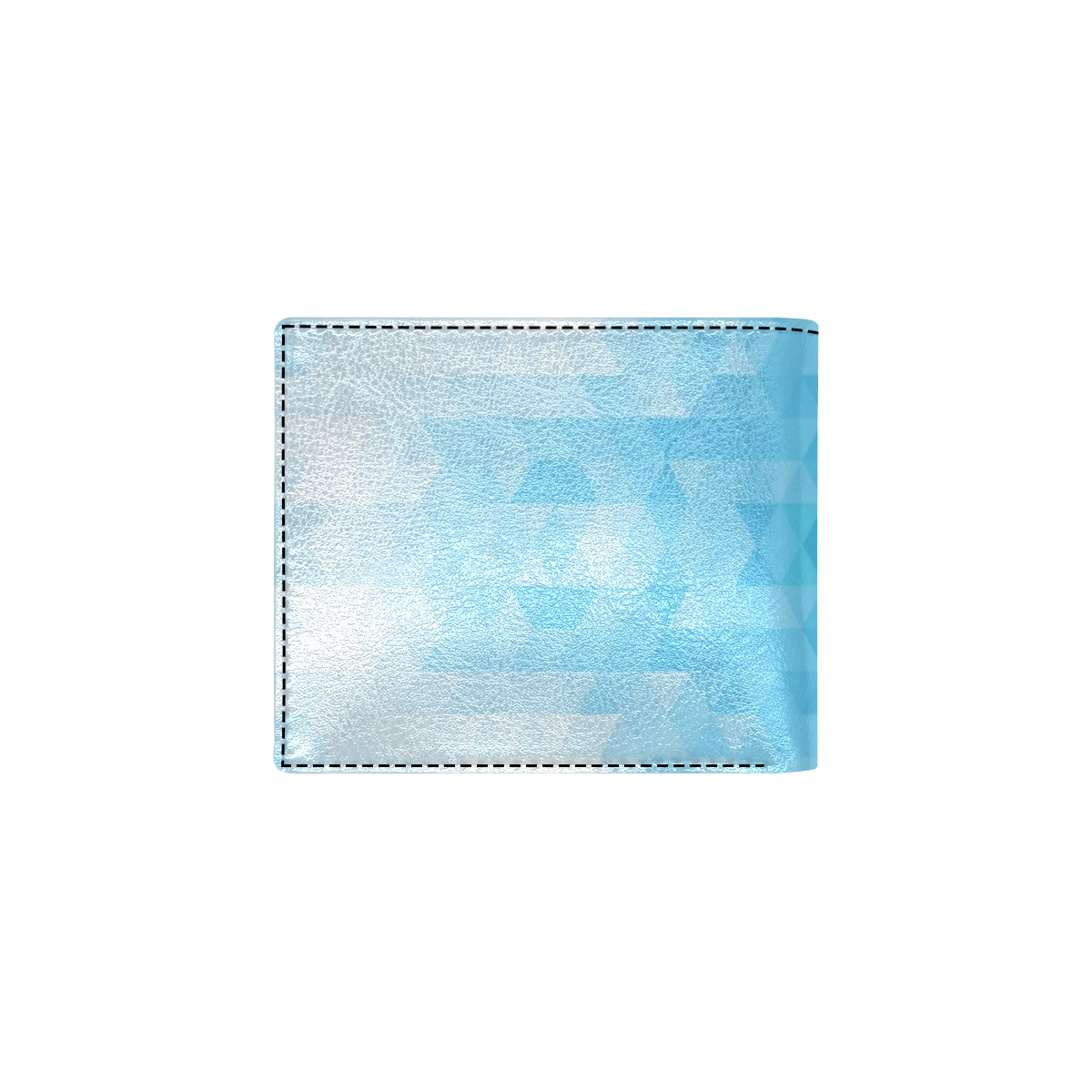 Geometric Blue Pattern Print Design 01 Men's ID Card Wallet