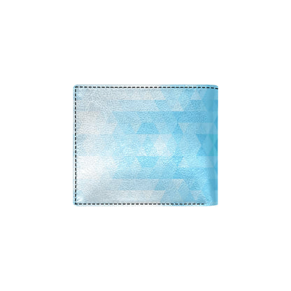 Geometric Blue Pattern Print Design 01 Men's ID Card Wallet