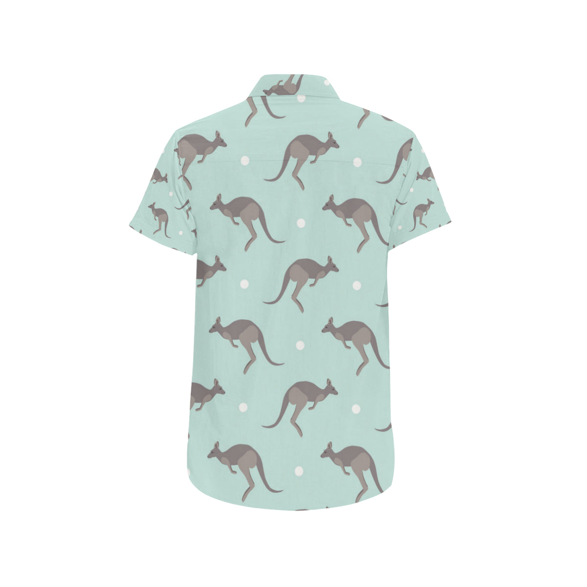 Kangaroos Pattern Print Design 04 Men's Short Sleeve Button Up Shirt