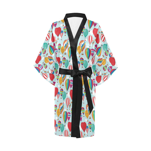 Ballon Pattern Print Design 07 Women's Short Kimono