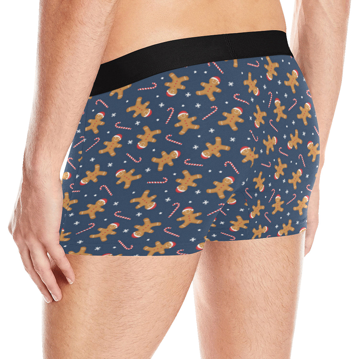 Gingerbread Pattern Print Design 01 Men's Boxer Briefs
