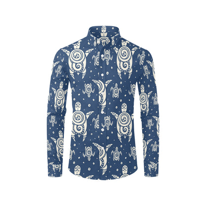 Sea Turtle Tribal Men's Long Sleeve Shirt