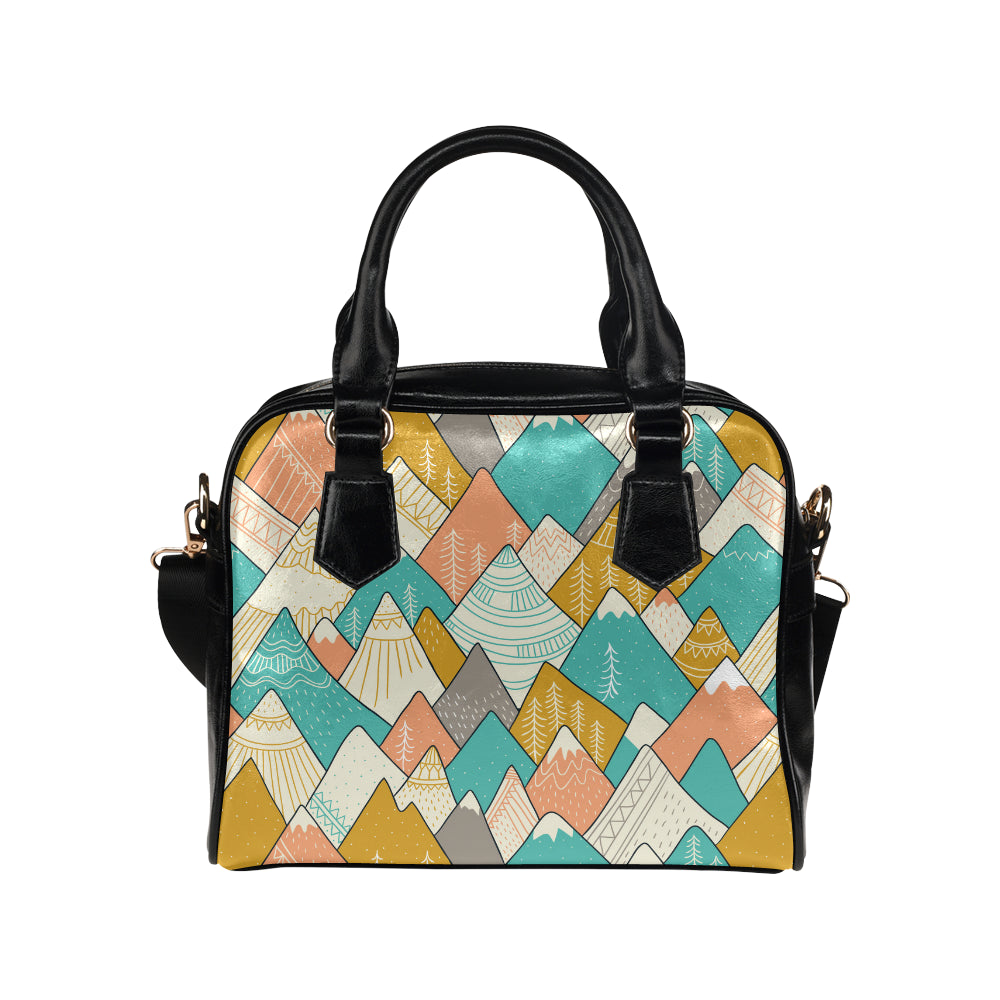 Mountain Pattern Print Design 02 Shoulder Handbag