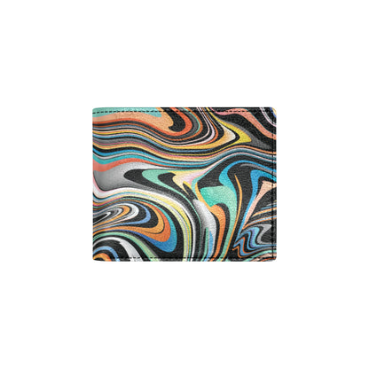 Liquid Pattern Print Design 02 Men's ID Card Wallet