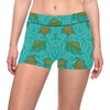 Sea Turtle Pattern Print Design T010 Yoga Shorts