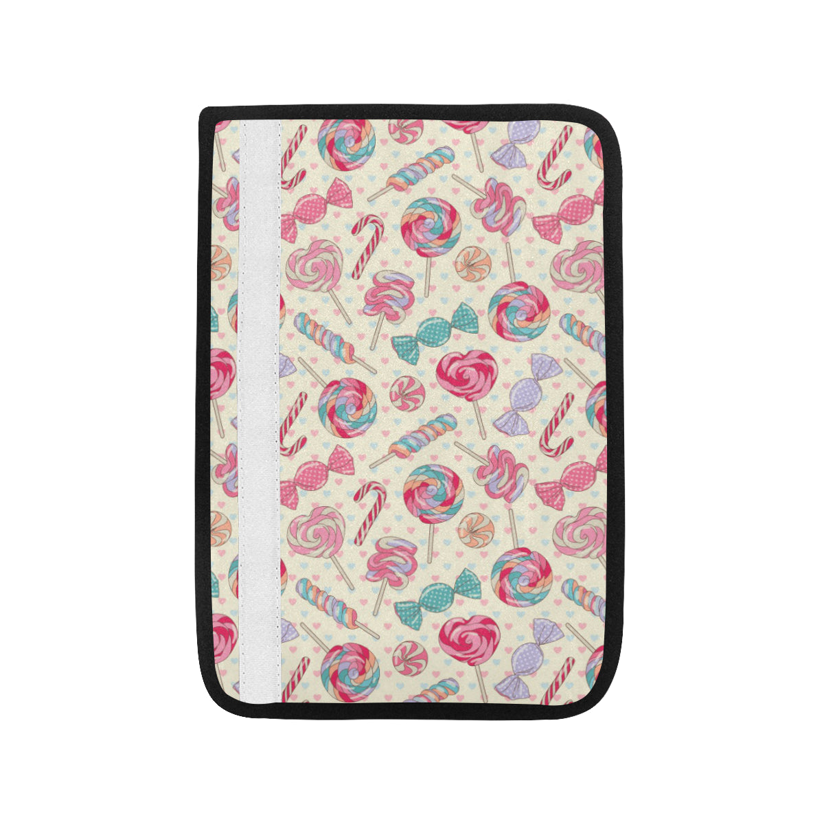 Candy Pattern Print Design CA04 Car Seat Belt Cover