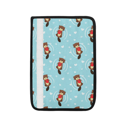 Sea Otter Cute Pattern Print Design 04 Car Seat Belt Cover
