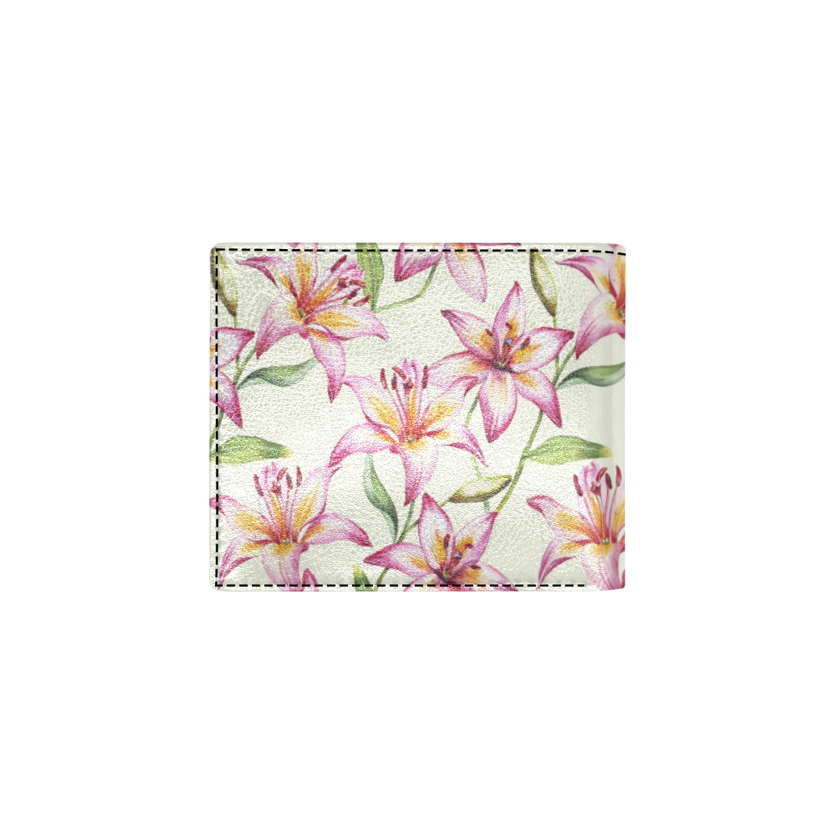 Lily Pattern Print Design LY011 Men's ID Card Wallet