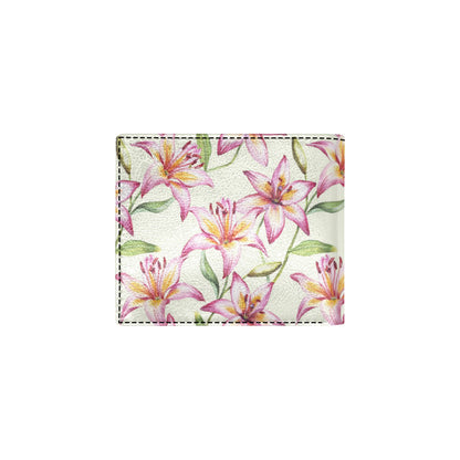 Lily Pattern Print Design LY011 Men's ID Card Wallet