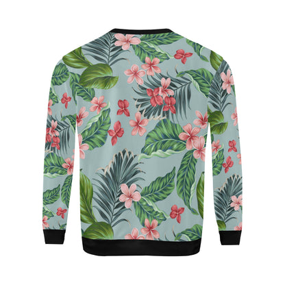 Plumeria Pattern Print Design PM027 Men Long Sleeve Sweatshirt