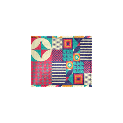 Mosaic Pattern Print Design 03 Men's ID Card Wallet