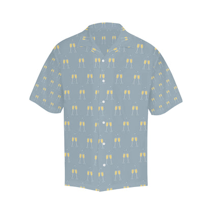Champagne Pattern Print Design 03 Men's Hawaiian Shirt