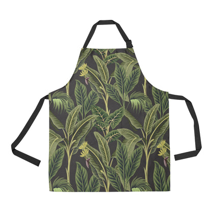 Banana Leaf Pattern Print Design BL04 Apron with Pocket