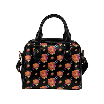 Marigold Pattern Print Design 01 Shoulder Handbag