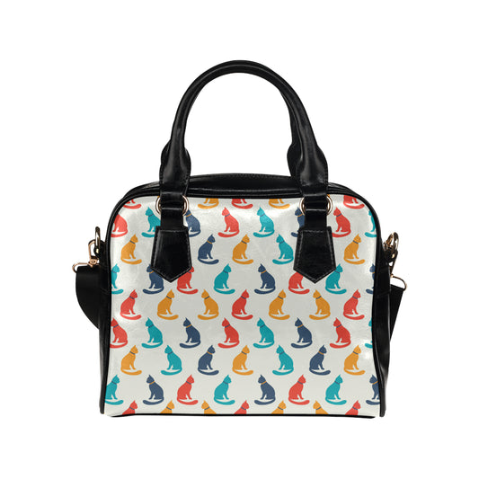 Cat Pattern Print Design 03 Shoulder Handbag