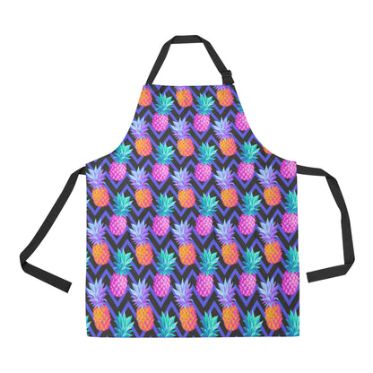 Pineapple Color Art Pattern Apron with Pocket