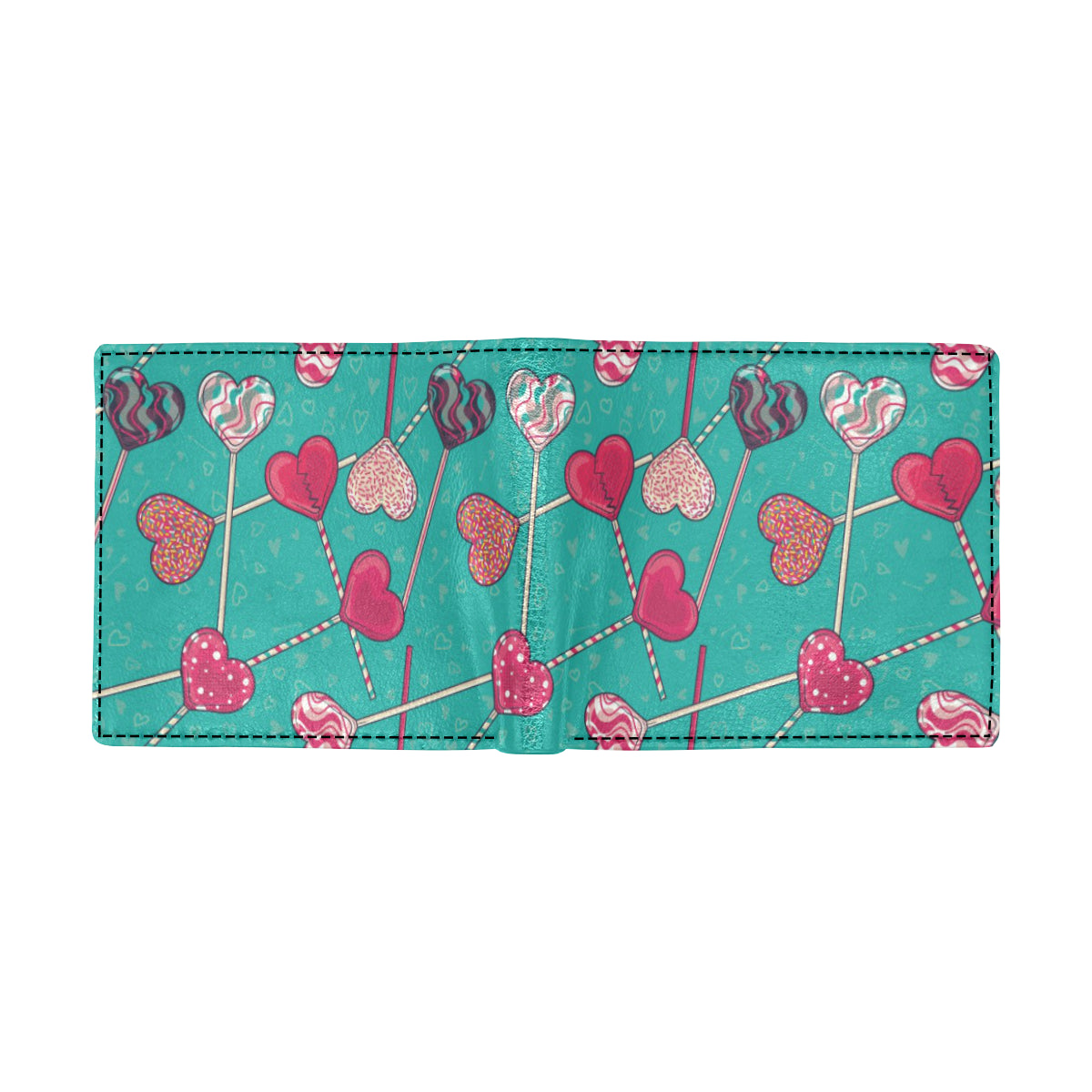 Lollipop Pattern Print Design LL01 Men's ID Card Wallet