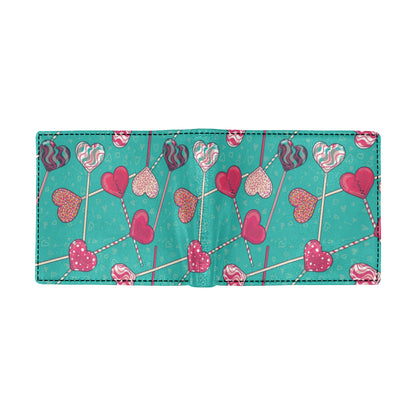 Lollipop Pattern Print Design LL01 Men's ID Card Wallet