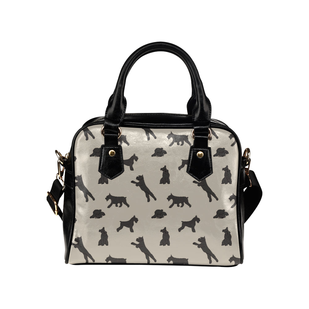 Schnauzers Pattern Print Design A06 Shoulder Handbag