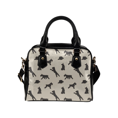 Schnauzers Pattern Print Design A06 Shoulder Handbag