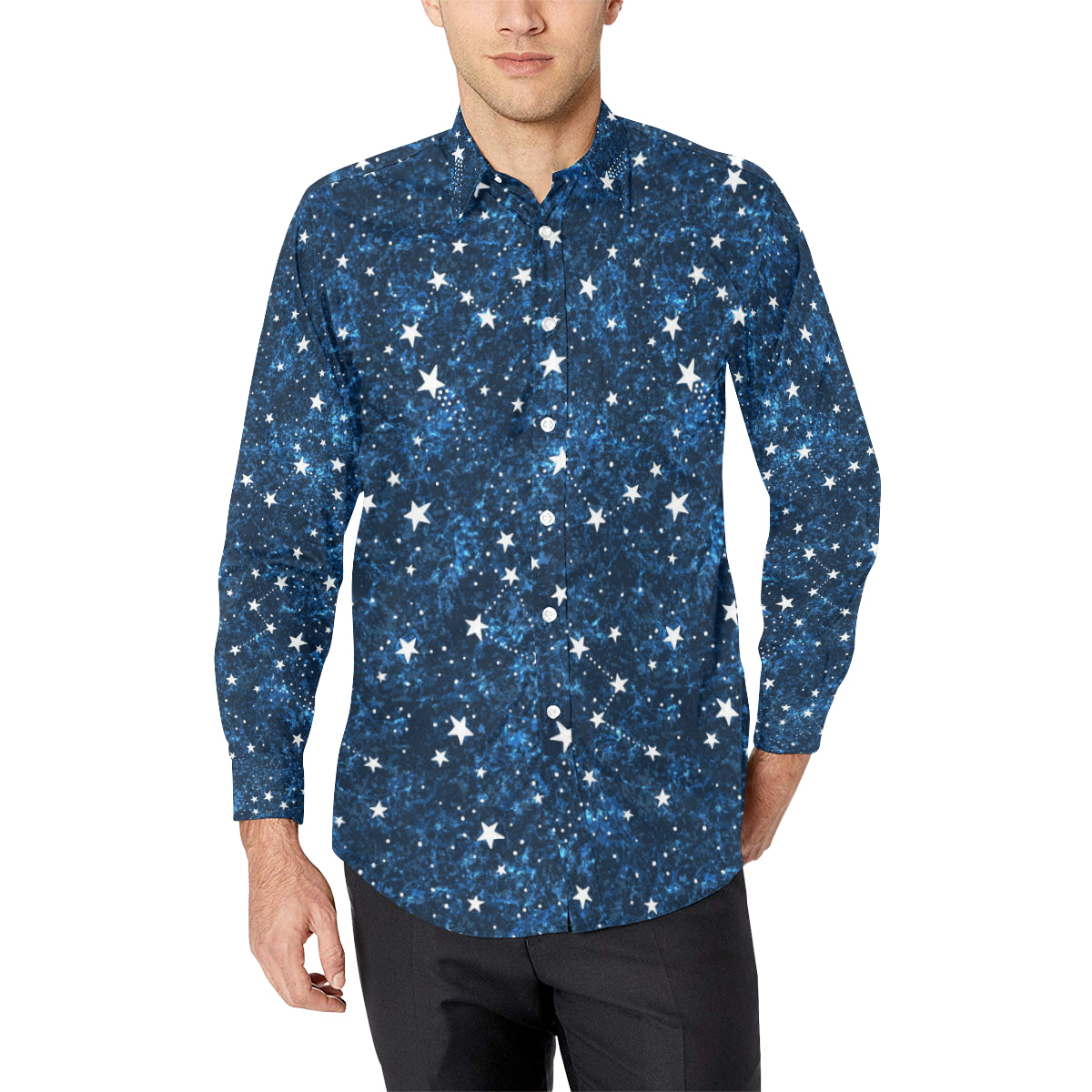 Cosmic Pattern Print Design 05 Men's Long Sleeve Shirt