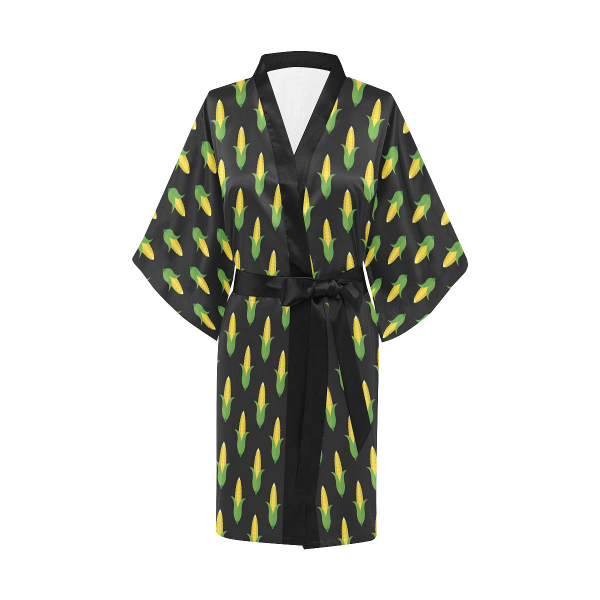 Corn Pattern Print Design 05 Women's Short Kimono