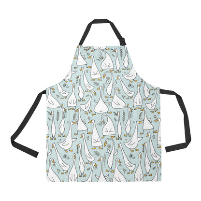 Goose Pattern Print Design 03 Apron with Pocket