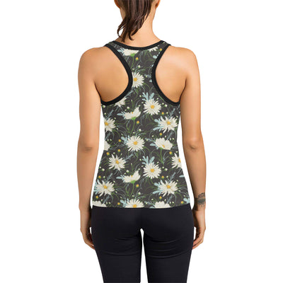 Daisy Pattern Print Design DS08 Women's Racerback Tank Top