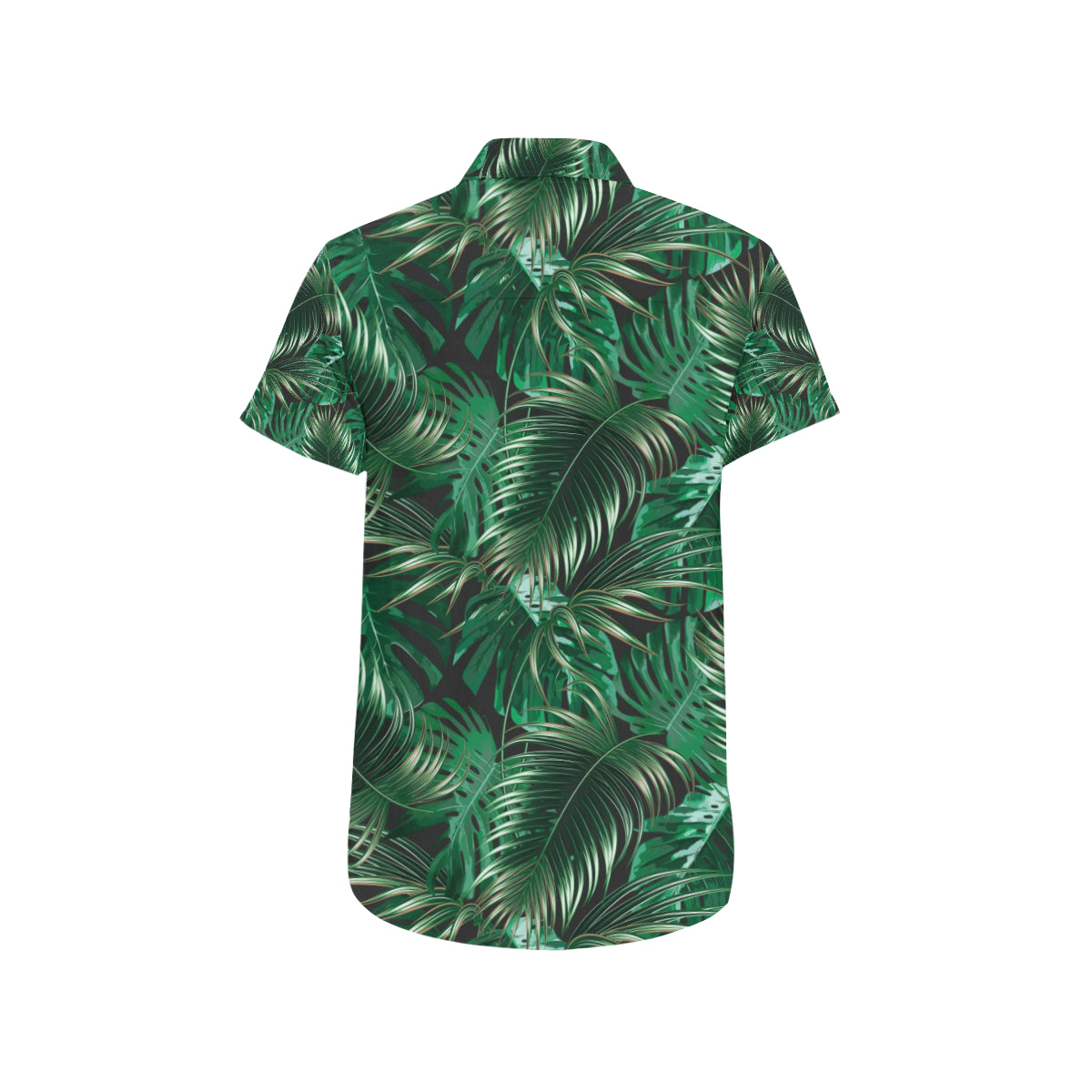 Tropical Flower Pattern Print Design TF012 Men's Short Sleeve Button Up Shirt
