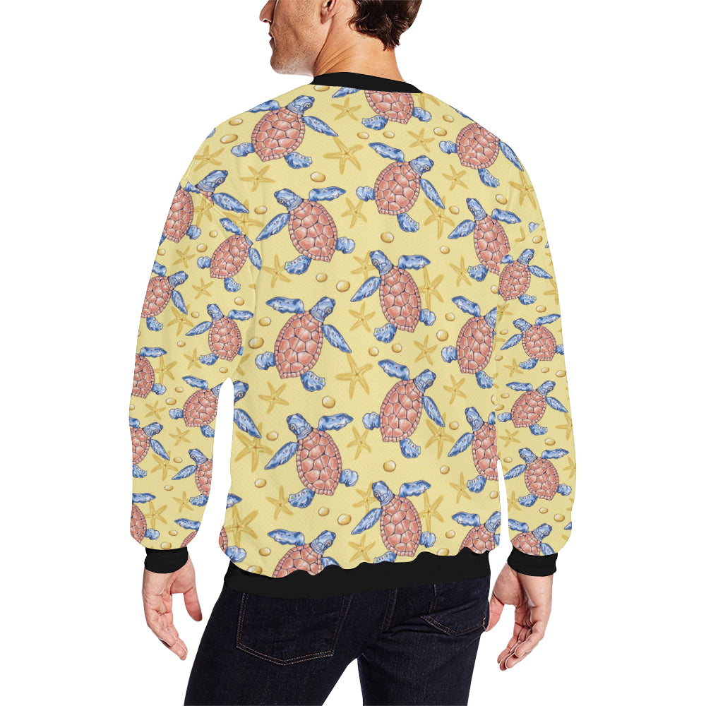 Sea Turtle Pattern Print Design T06 Men Long Sleeve Sweatshirt