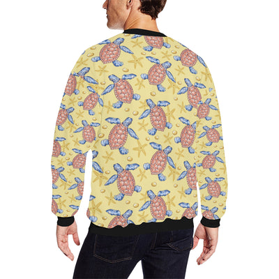 Sea Turtle Pattern Print Design T06 Men Long Sleeve Sweatshirt