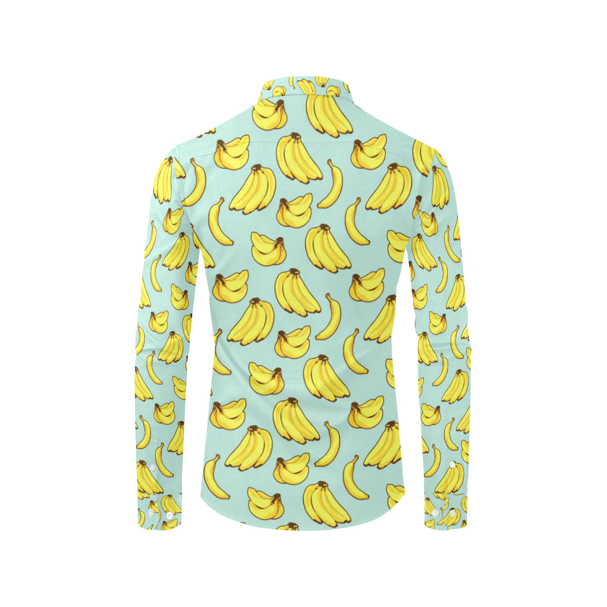 Banana Pattern Print Design BA04 Men's Long Sleeve Shirt