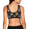 Basketball Fire Print Pattern Sports Bra