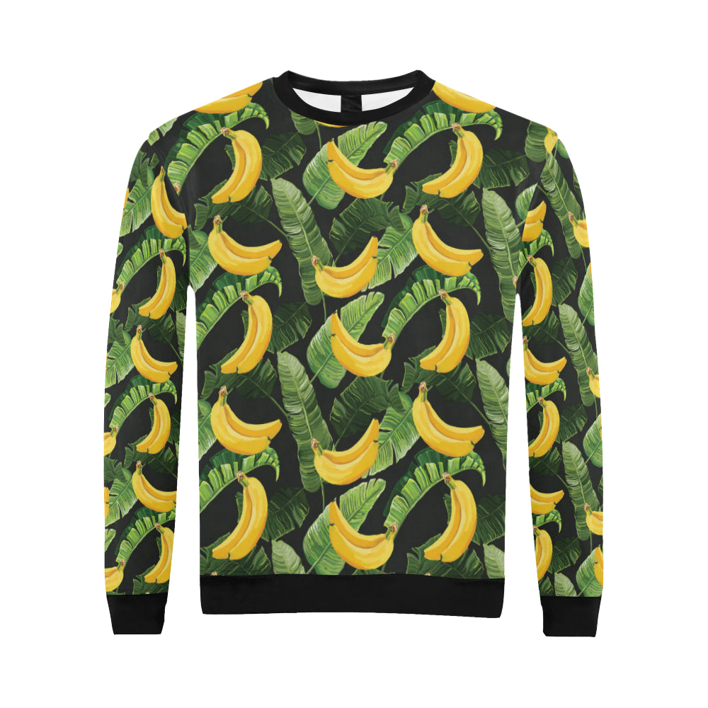 Banana Pattern Print Design BA01 Men Long Sleeve Sweatshirt