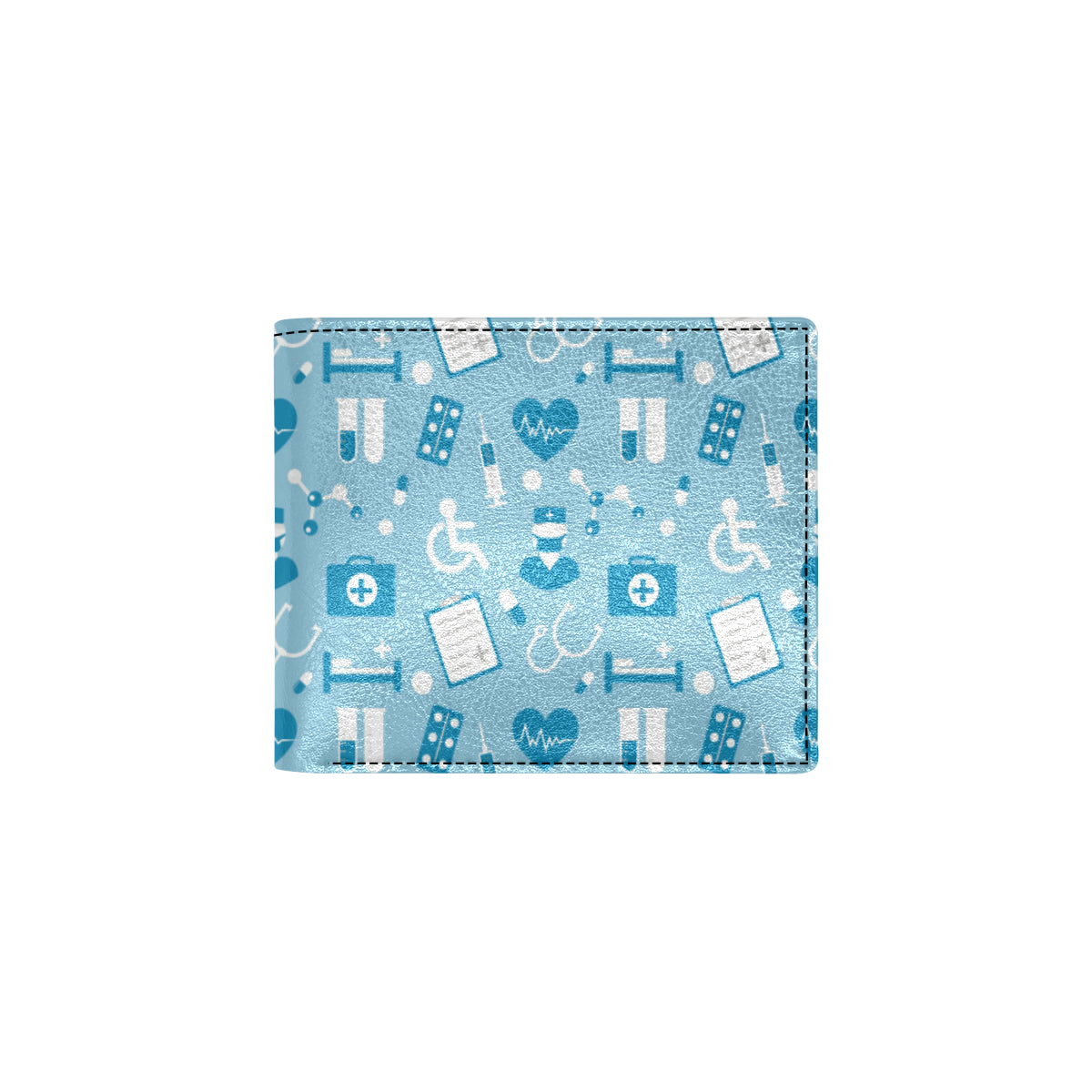 Medical Pattern Print Design 05 Men's ID Card Wallet
