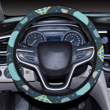Ballon Pattern Print Design 06 Steering Wheel Cover with Elastic Edge