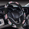 Paisley Pink Design Mandala Print Steering Wheel Cover with Elastic Edge