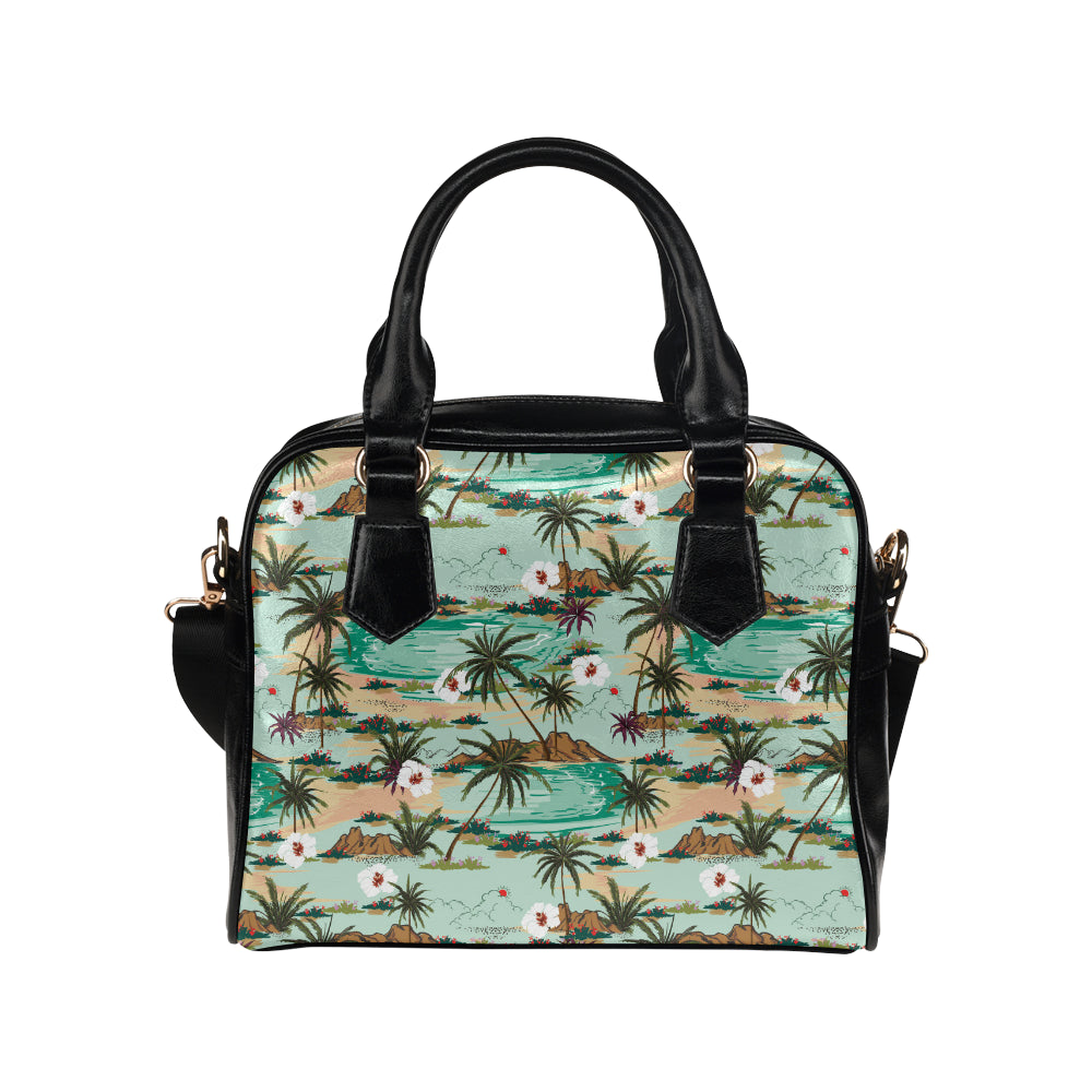 Pacific island Pattern Print Design A03 Shoulder Handbag