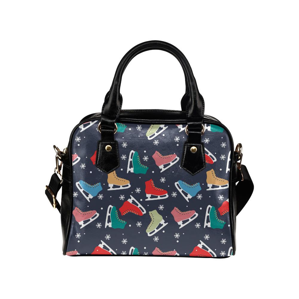 Ice Skate Pattern Print Design 04 Shoulder Handbag