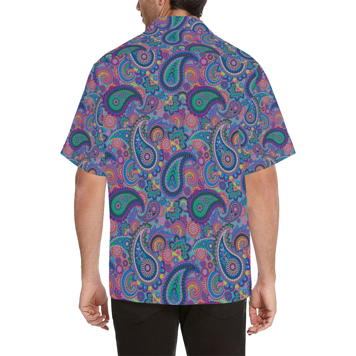 Paisley Colorful Pattern Print Design A02 Men's Hawaiian Shirt