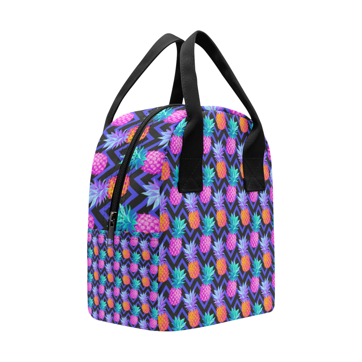 Pineapple Color Art Pattern Insulated Lunch Bag