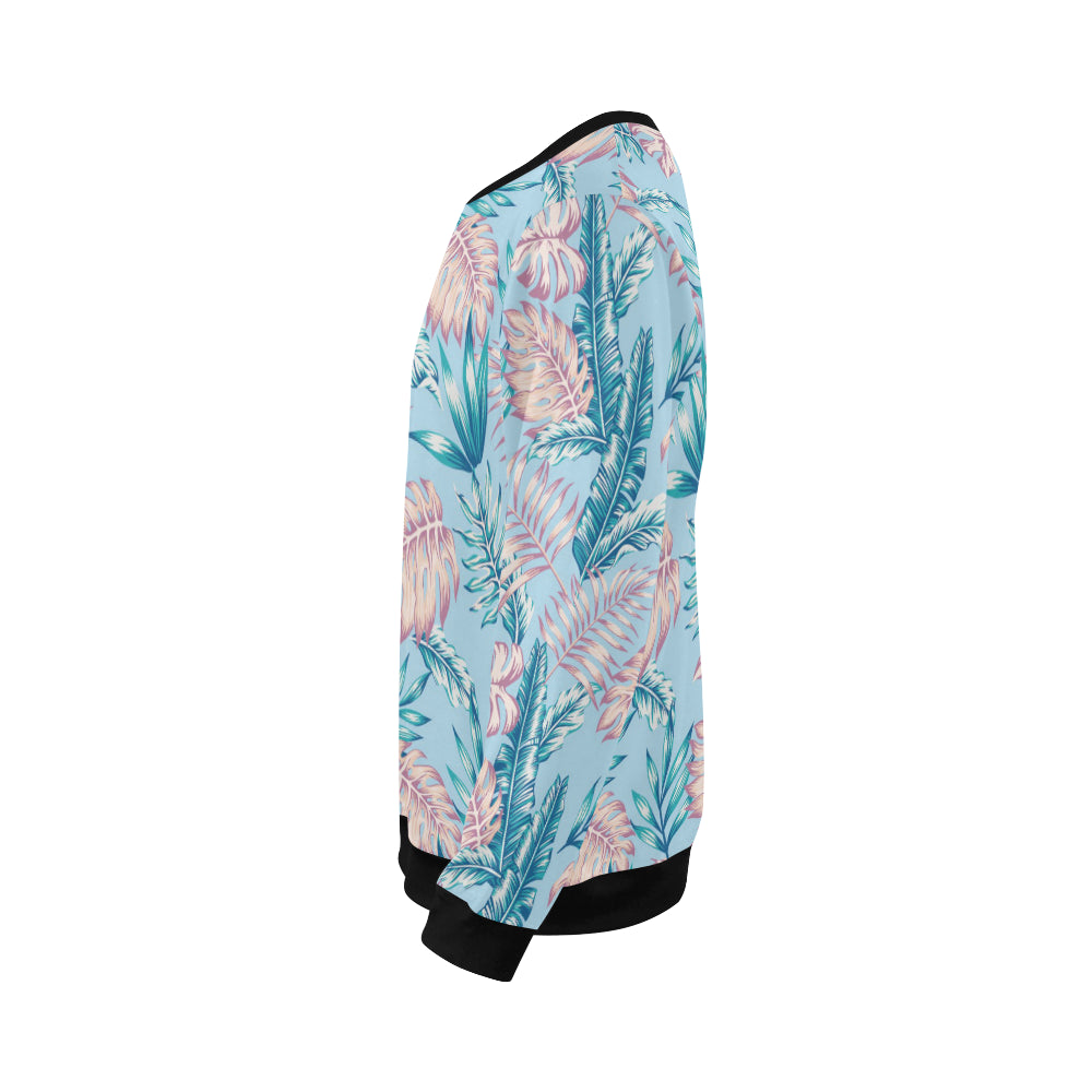 Tropical Flower Pattern Print Design TF01 Men Long Sleeve Sweatshirt