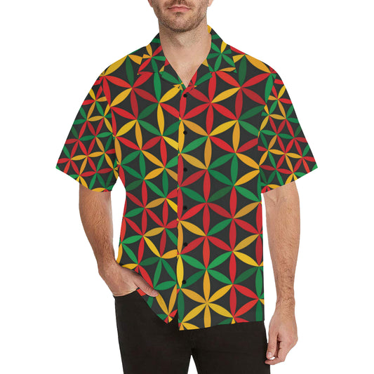 Rasta Pattern Print Design A04 Men's Hawaiian Shirt