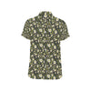 Daisy Pattern Print Design 03 Men's Short Sleeve Button Up Shirt