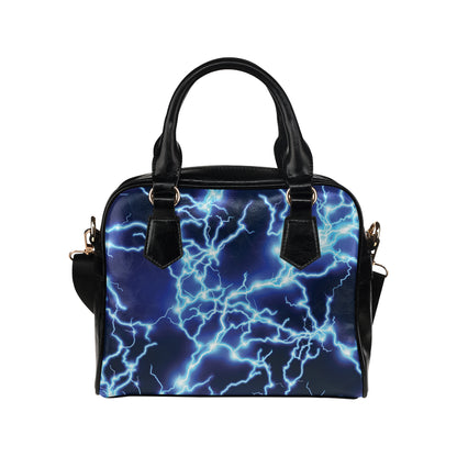 Lightning Thunder Pattern Print Design 04 Shoulder Handbag